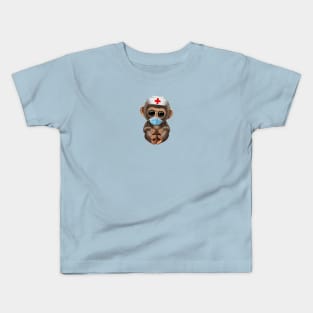 Cute Baby Monkey Nurse Kids T-Shirt